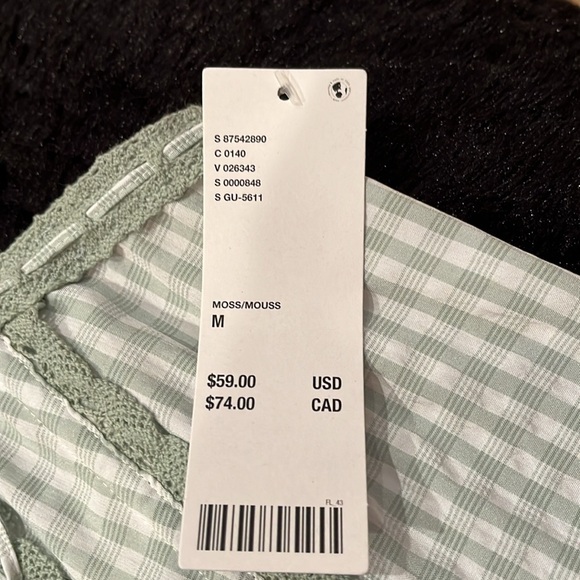 NWT Urban Outfitters Out From Under Betty Gingham Print Corset Top - Picture 4 of 9